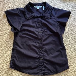 Draper James Women's Flutter Sleeve Button Up